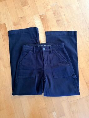 American Eagle Outfitters Women’s black Straight-Leg painter pants NWOT